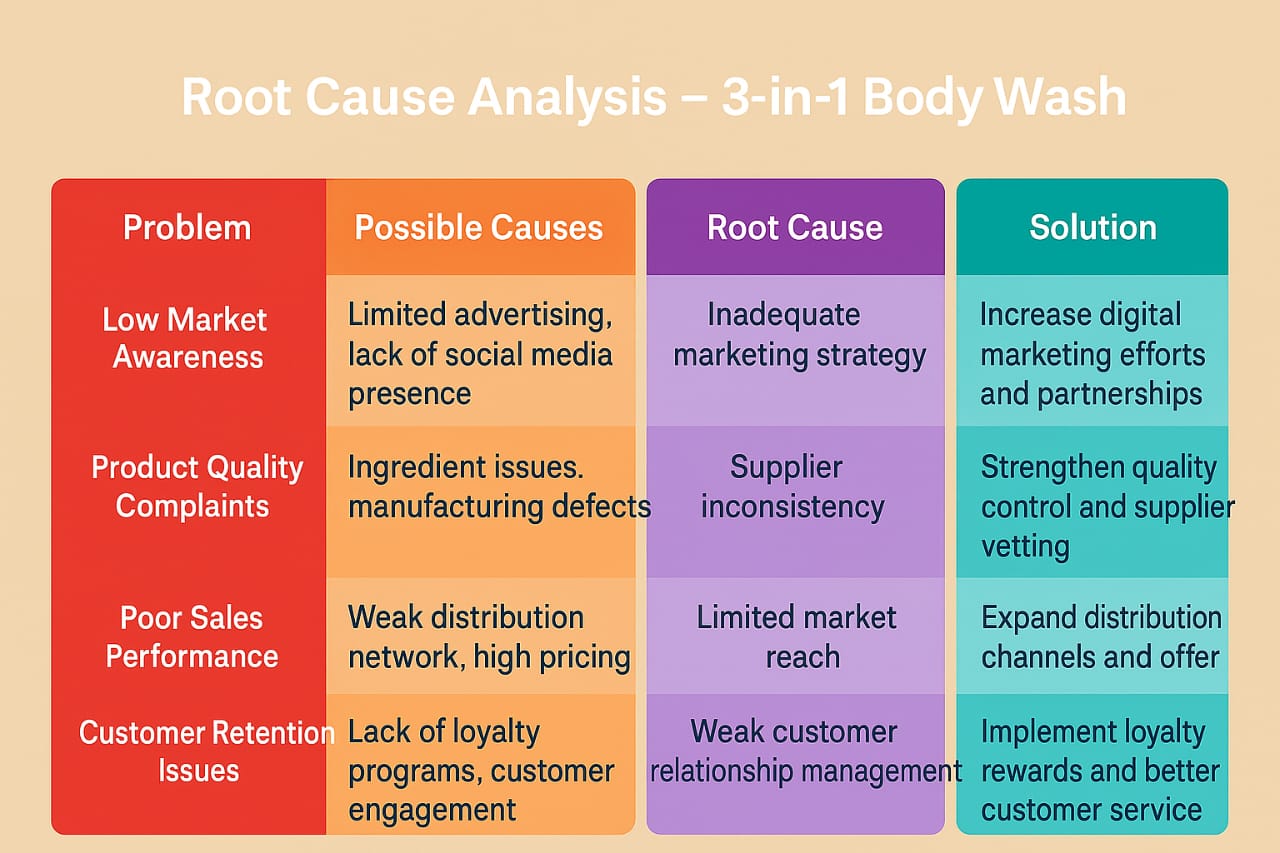 Root Cause Analysis - 3-in-1 Body Wash
